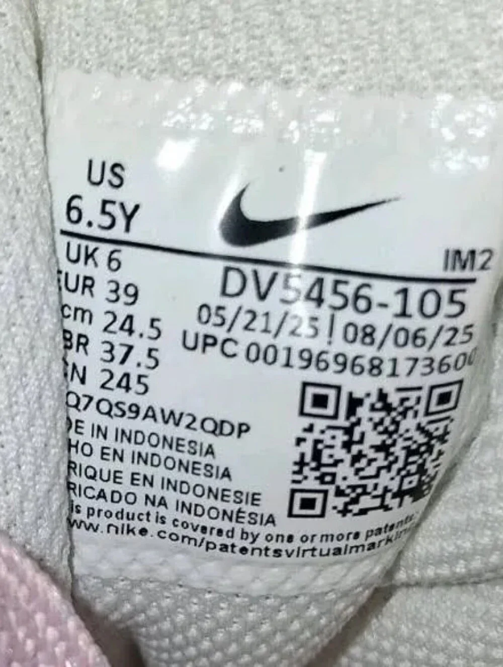 NEW Nike Borough Mid 2White/Pink DV5456-Big Kid 6.5Y == Women Size 8 Comfortbly